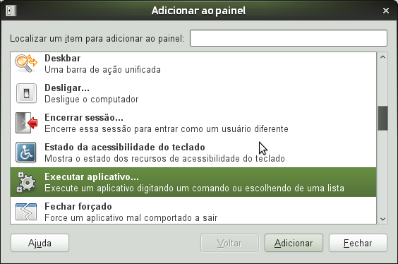 adicionar ao painel